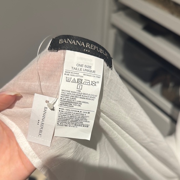 Banana Republic white cover up kaftan NWT - Picture 4 of 6